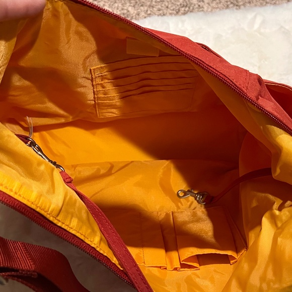 Baggallini Hobo Classic Style Tote, Tomato Color - Picture 5 of 6